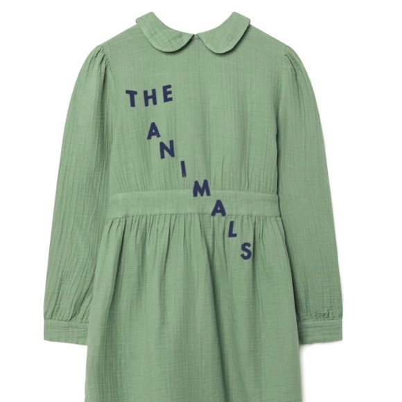 Peter pan collar muslin mint dress - Picture 2 of 6